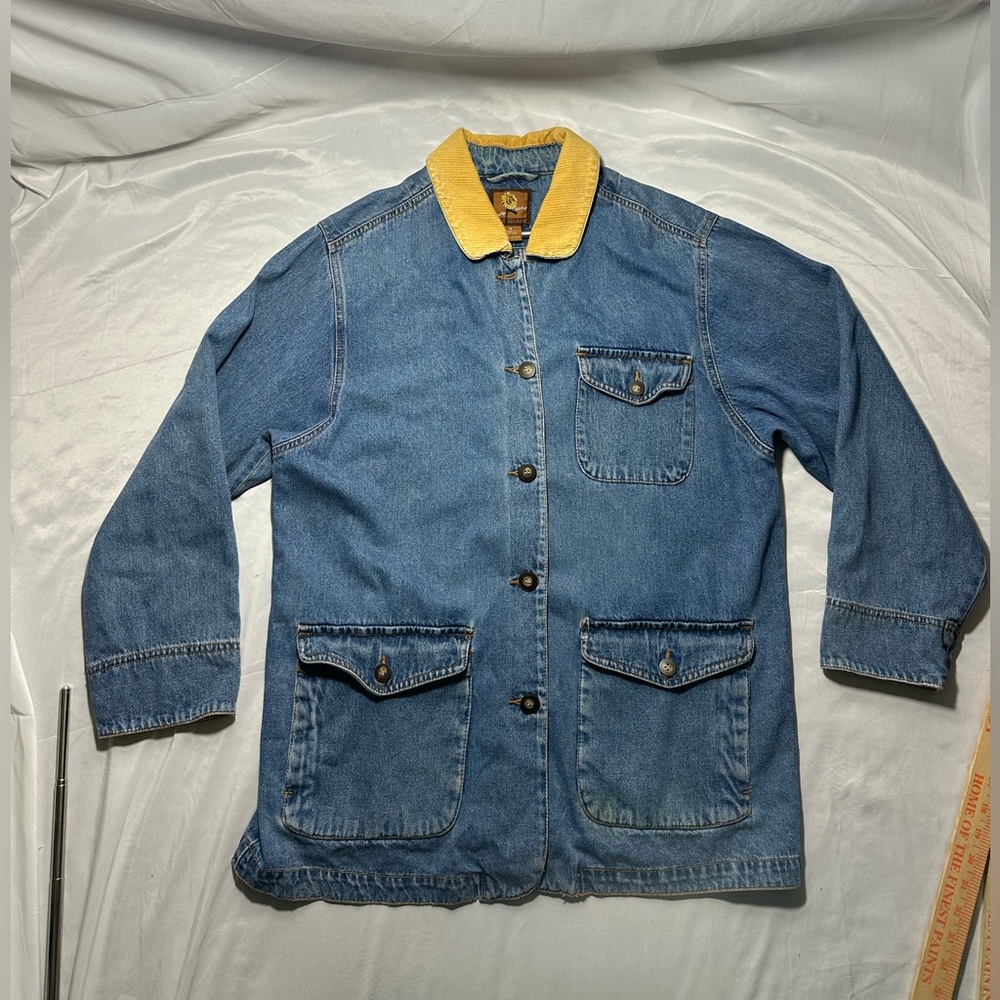 High Sierra Authentic Denim Chore Coat Med Corduroy Accents